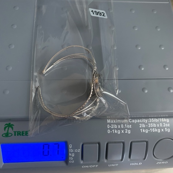 1992 Artisan Silver and Black Stone Bracelet - Picture 2 of 4